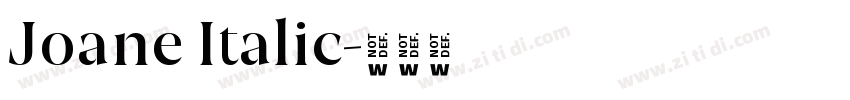 Joane Italic字体转换